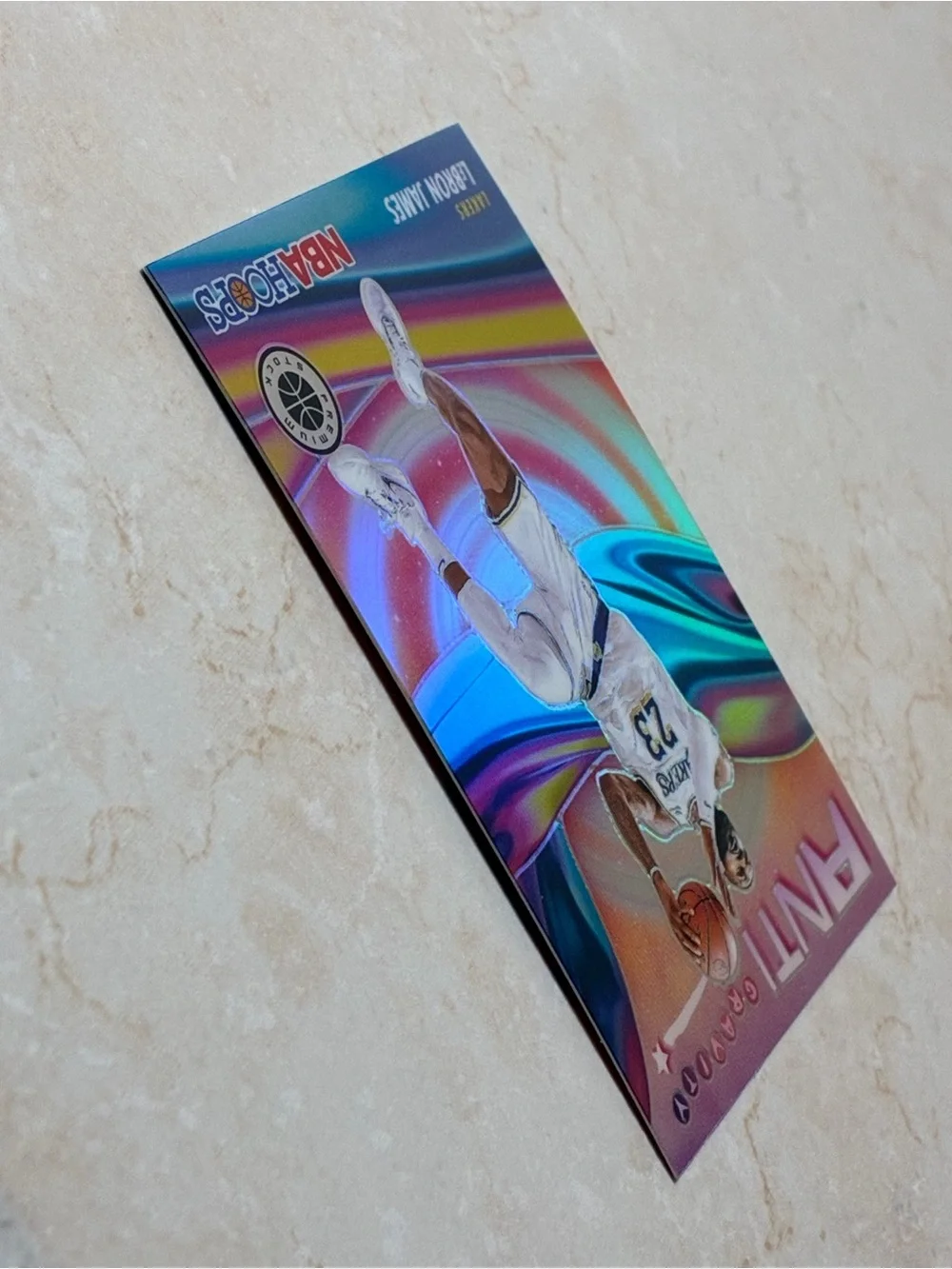 LeBron James “Anti-Gravity” 2023-24 NBA Hoops Silver Prizm
